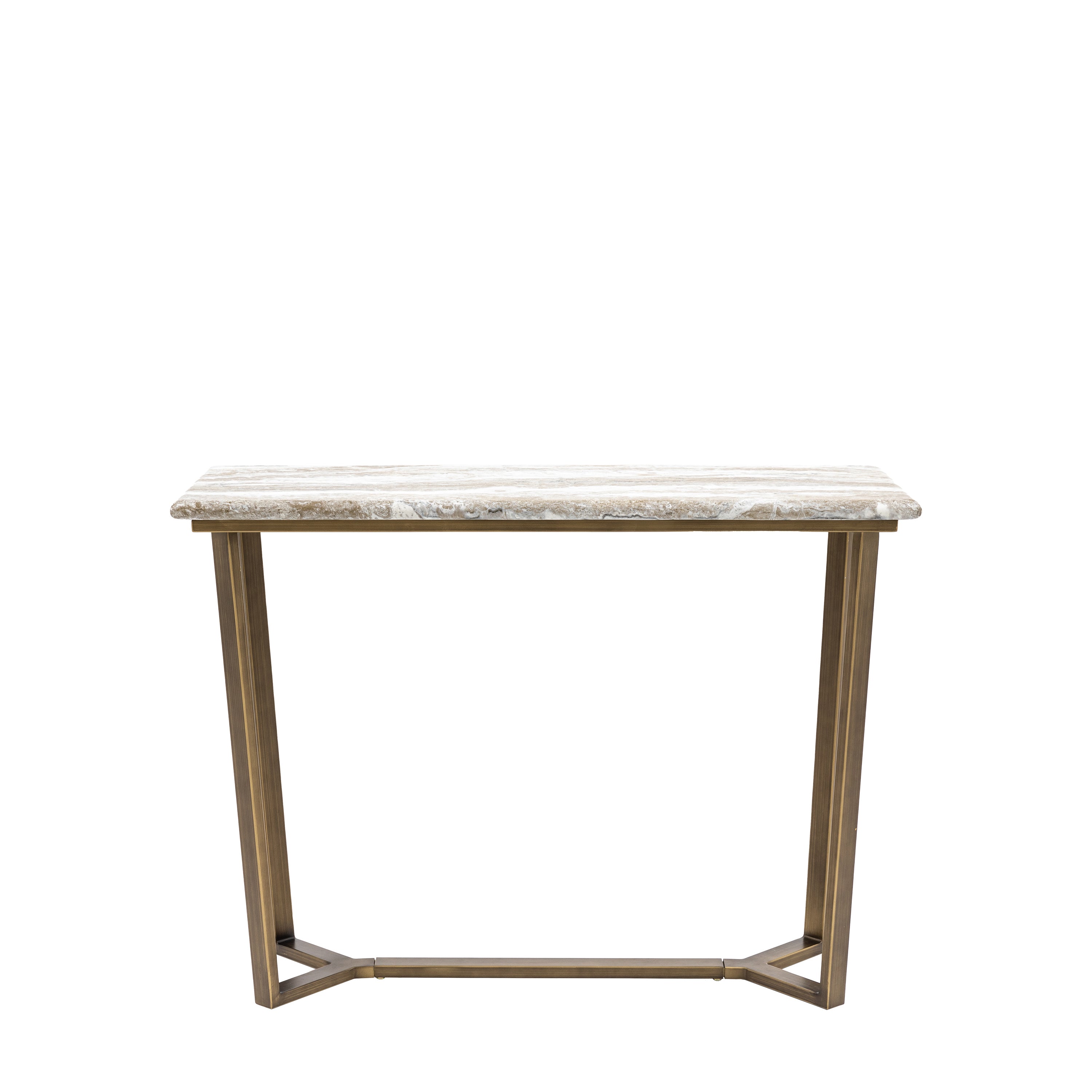 Bilbao Gold & White/Green Marble Effect Console Table